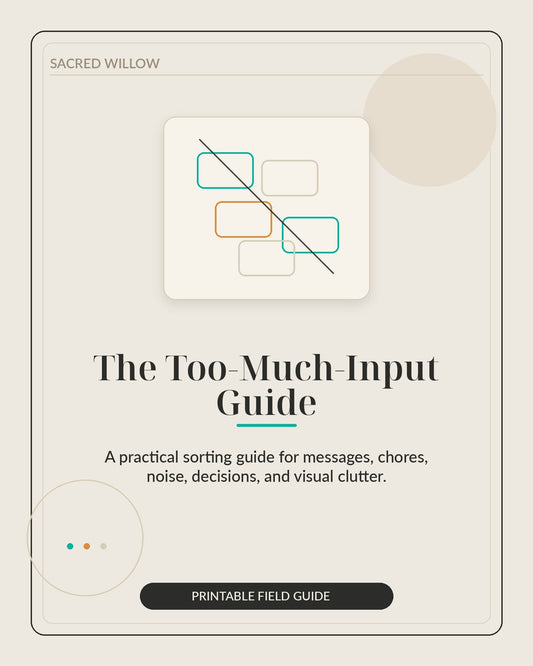 The Too-Much-Input Guide - Sacred Willow